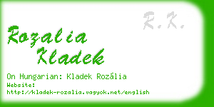 rozalia kladek business card