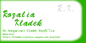 rozalia kladek business card